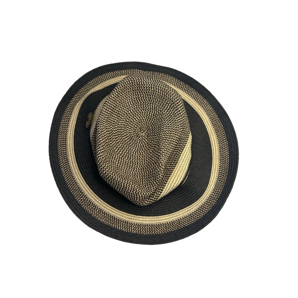 Wallaroo Nola Women's Sun Hat Camel Black Wide Brim Packable Travel Outdoor